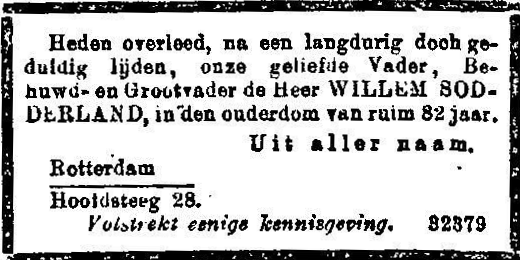 19______ Adv ovl Willem Sodderland 82 jaar